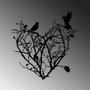 Wallity Bush Hearth - 468 Escultura de Pared de Metal Negra
